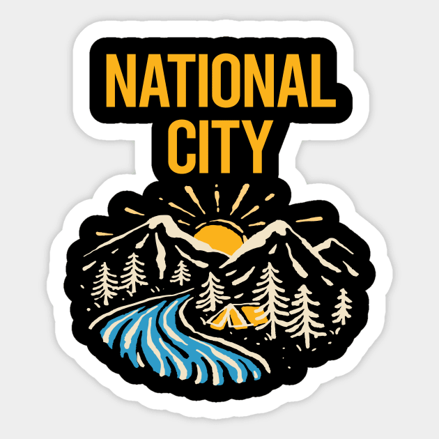 Nature Landscape 02 National City Sticker by rosenbaumquinton52